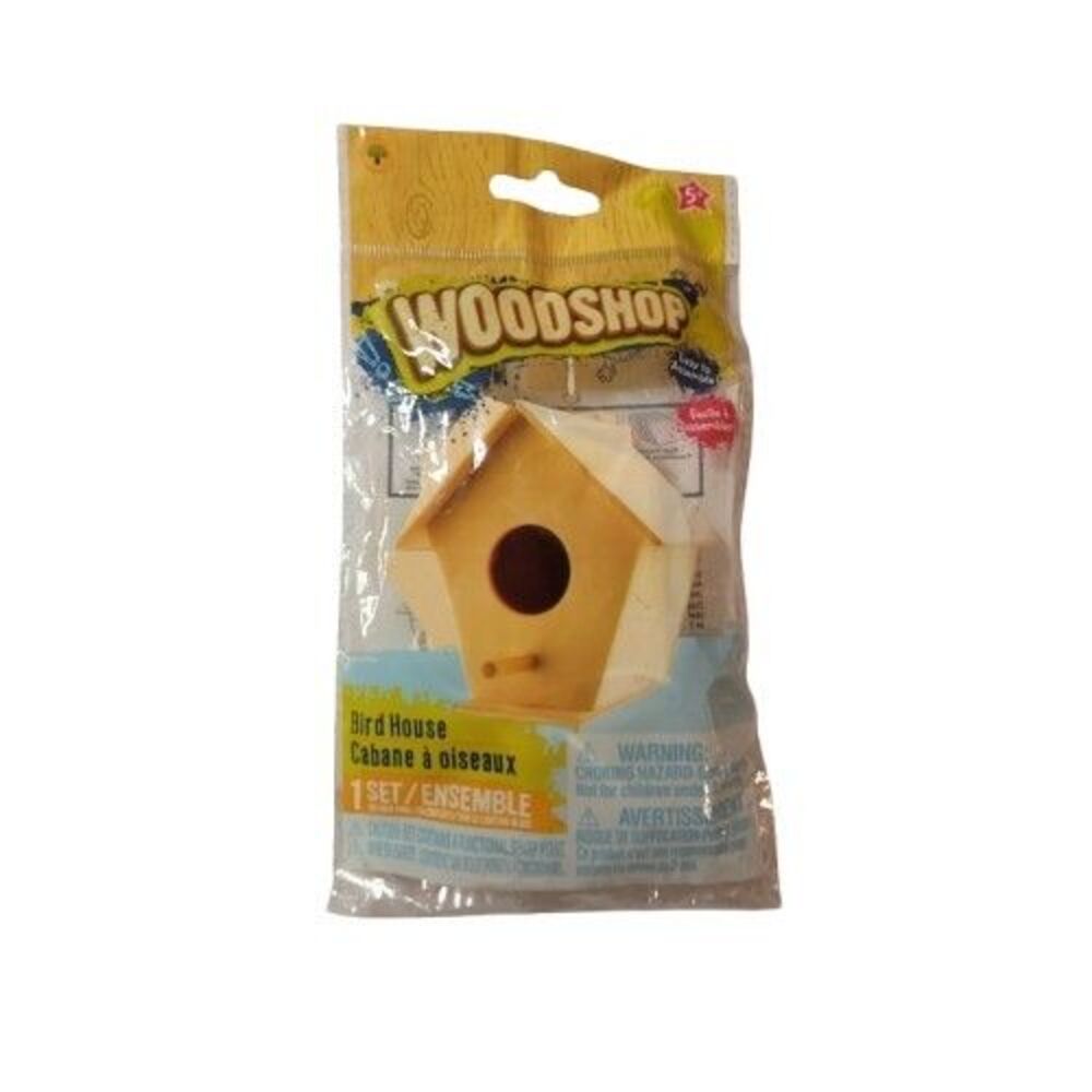 Woodshop Bird House Kids’ Craft Kit – Easy Assembly – DIY Wood Project – NEW